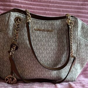Michael Kors Cream Signature Shoulder Bag